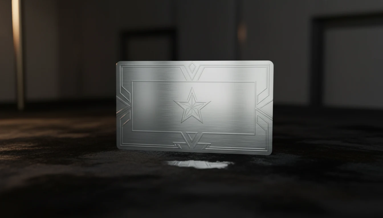 Elegant gold membership card on dark surface suggesting VIP status
